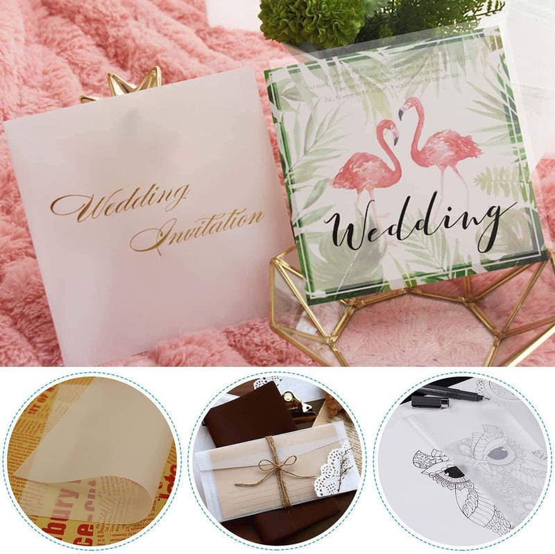 Lazydrop Vellum Paper Translucent Printable 110 Sheets 8.5x11 Inches for Wedding Invitations,Scrapbook Project (8.5x11 Inches, 93GSM/63LBS) - Image 4